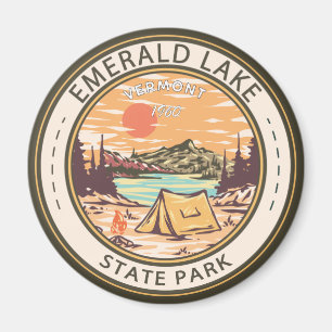 Emerald Lake State Park Vermont Badge Magnet
