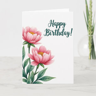 Emerald Leaf Birthday Card