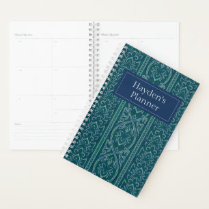 Emerald Lotus Tapestry Pattern - The White Lotus Planner