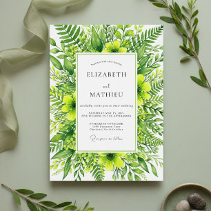 Emerald Lush Botanical Wedding Invitation