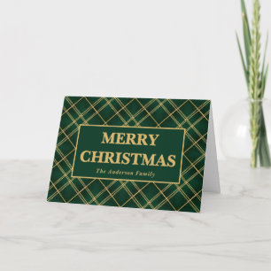 Emerald Luxe Plaid Christmas Holiday Card