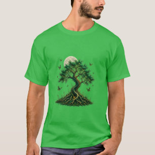 emerald magic tree green t shirt