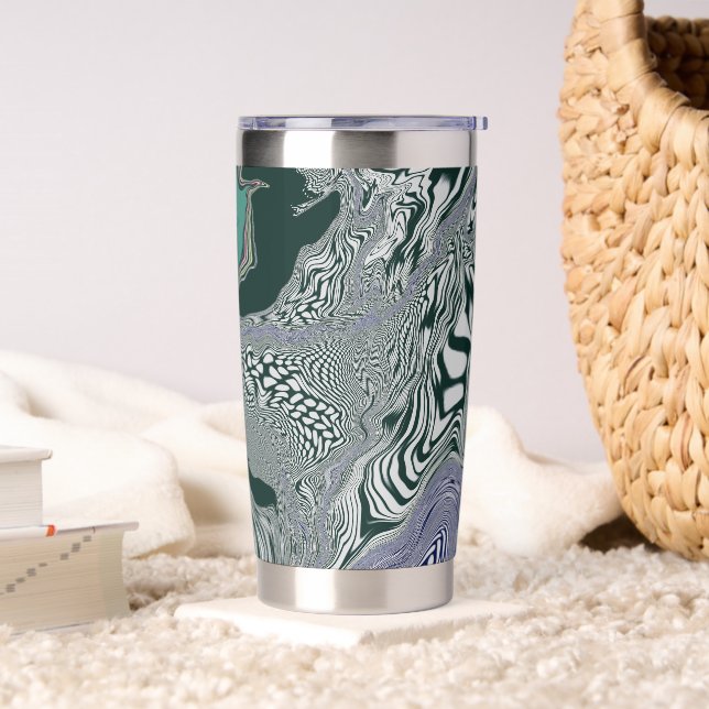 "Emerald Marble Flow" Insulated Tumbler (Living Room)