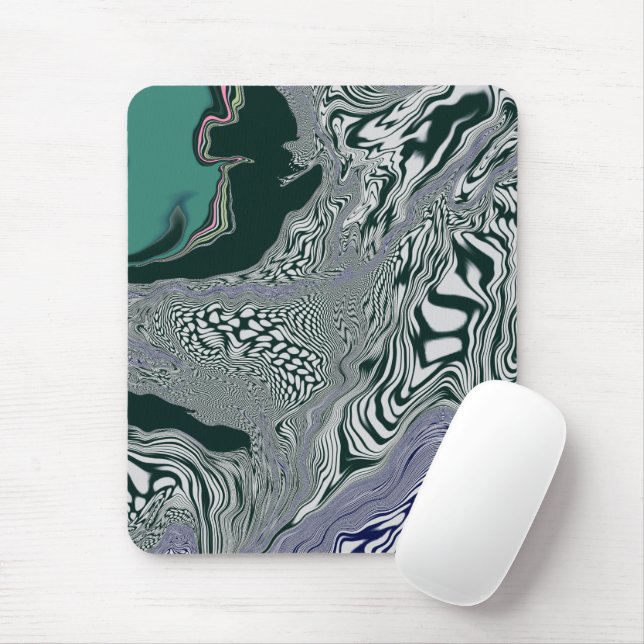 "Emerald Marble Flow" Mousepad (With Mouse)