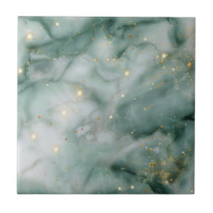 Emerald Marble Galaxy Tile