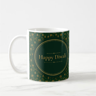 Emerald Mehndi Lotus Diwali Mug
