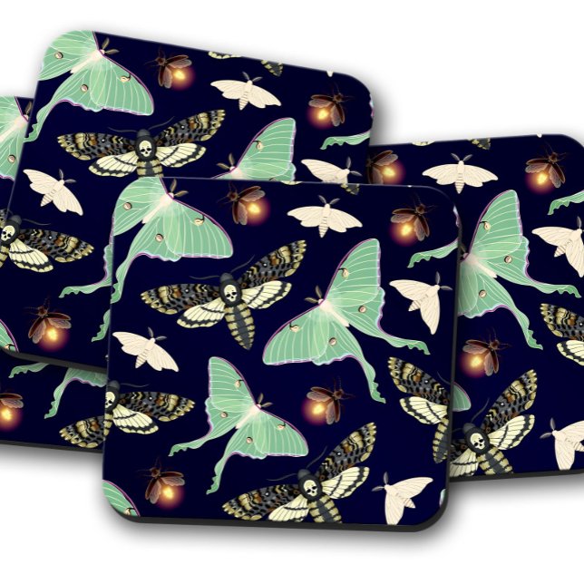 Emerald Moth Garden | Dessous de verre de liège na (Créateur téléchargé)