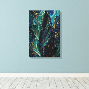 EMERALD OBSIDIAN - Cosmic Impasto Canvas Print