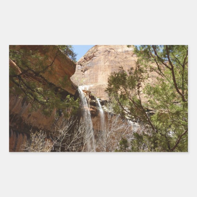 Emerald Pool Falls I from Zion National Park Sticker (Front)