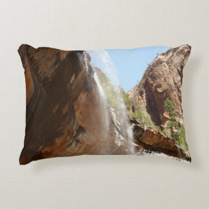 Emerald Pool Falls II from Zion National Park Accent Pillow