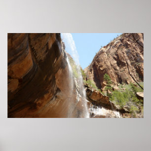 Emerald Pool Falls II from Zion National Park Poster