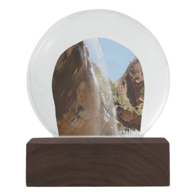 Emerald Pool Falls II from Zion National Park Snow Globe (Front)