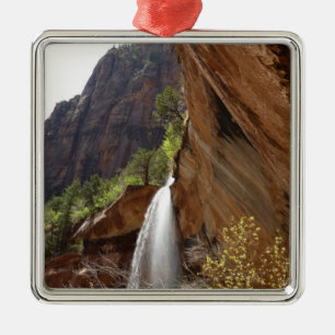 Emerald Pool Falls III from Zion National Park Metal Ornament