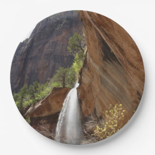 Emerald Pool Falls III from Zion National Park Paper Plate