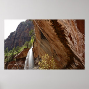 Emerald Pool Falls III from Zion National Park Poster
