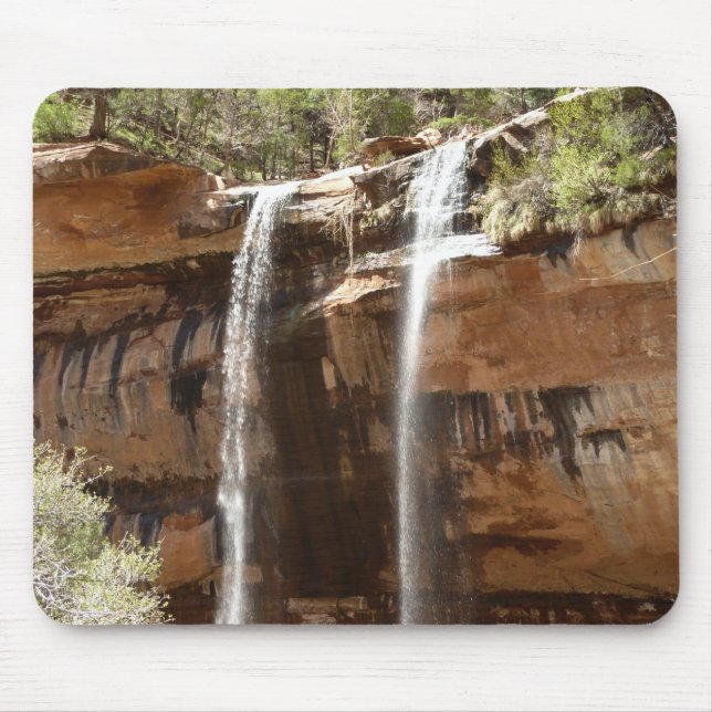 Emerald Pool Falls IV from Zion National Park Mouse Pad (Front)