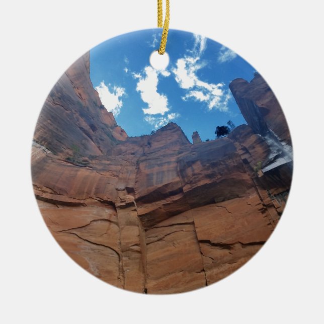 Emerald pools Weeping Rock Zion National Park Christmas Ornament (Front)