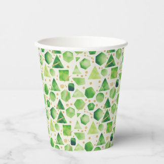 Emerald Prism Mosaic Paper Cups
