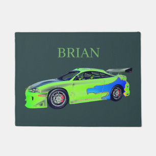 Emerald Roadrunner of the Verdant Horizon Doormat