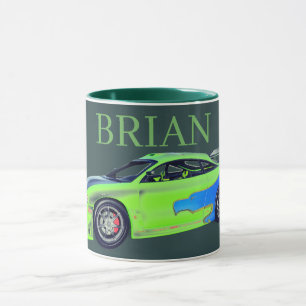 Emerald Roadrunner of the Verdant Horizon Mug