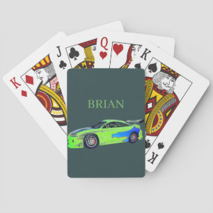 Emerald Roadrunner of the Verdant Horizon Playing Cards