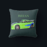 Emerald Roadrunner of the Verdant Horizon Throw Pillow<br><div class="desc">Emerald Roadrunner of the Verdant Horizon captures the dynamic spirit of a sleek green car gliding through open space. Its vibrant color reflects energy, freshness, and a sense of freedom, while the smooth lines and polished surface evoke motion even at rest. This concept blends nature‑inspired tones with modern automotive elegance,...</div>