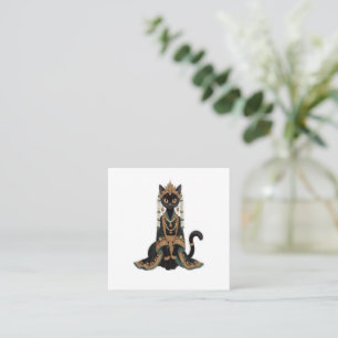 Emerald Royal Cat Bride Greeting Card