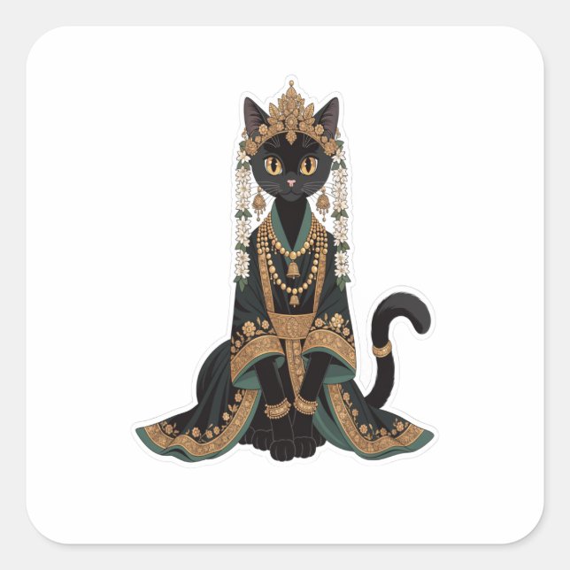 Emerald Royal Cat Empress Sticker (Front)