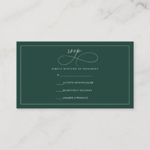 Emerald RSVP Enclosure Card
