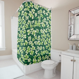 Emerald Shamrock Tapestry: Dark Green Delight