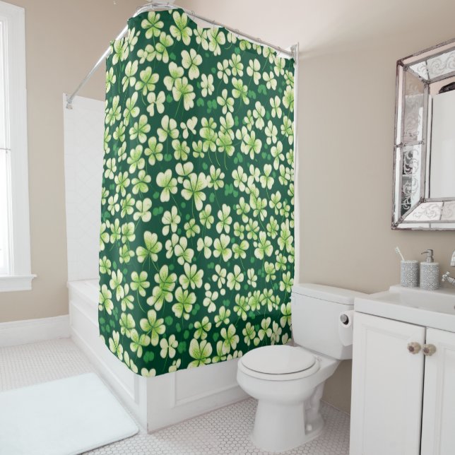 Emerald Shamrock Tapestry: Dark Green Delight (In Situ)
