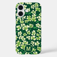 Emerald Shamrock Tapestry: Dark Green Delight