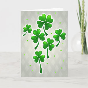 Emerald Shamrocks Art Card