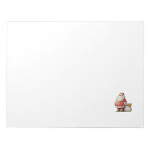 Emerald Smiple Cute Santa Notepad