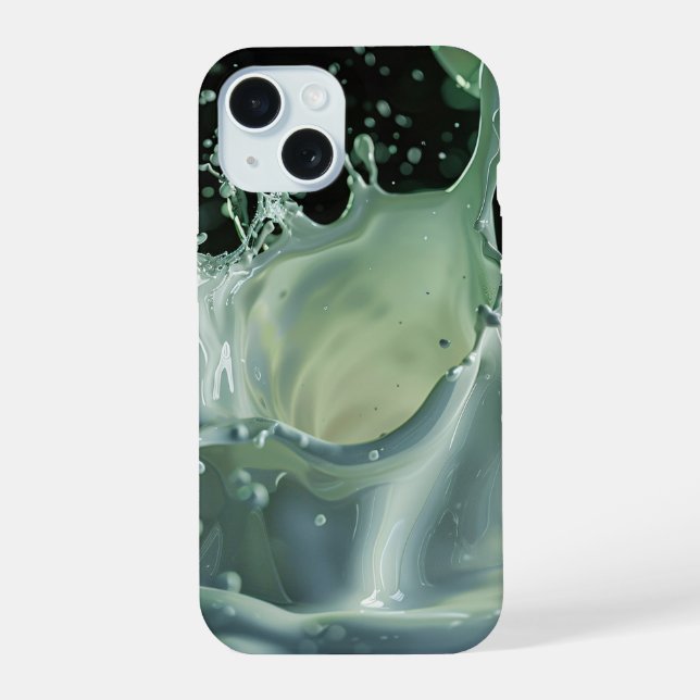 Emerald Splash Dynamics iPhone Case (Back)