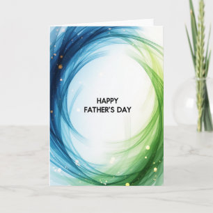 Emerald Swirl Fathers Day Card