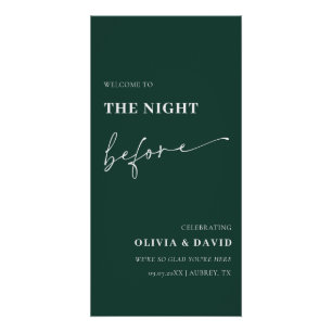 Emerald The Night Before Rehearsal Dinner Sign