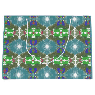 Emerald Tide Kaleidoscope Large Gift Bag