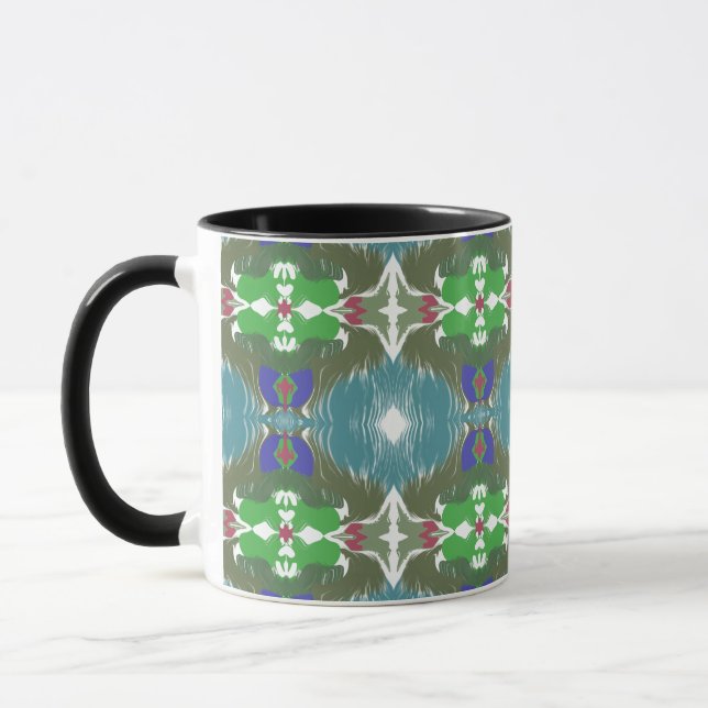 Emerald Tide Kaleidoscope Mug (Left)