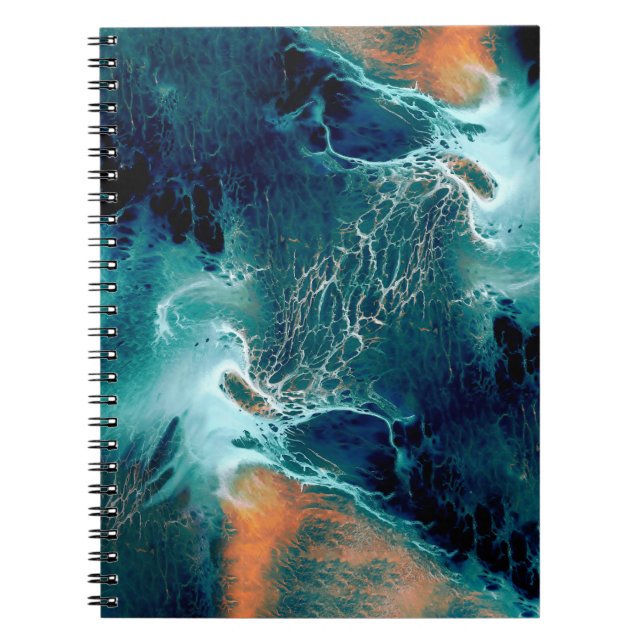 Emerald Tides in Motion Notebook (Front)