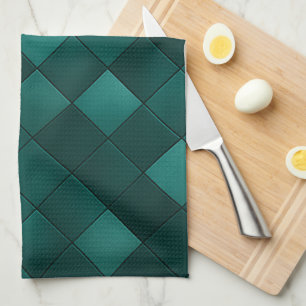 Emerald Tile Pattern – Modern Luxury Kitchen Towel