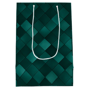 Emerald Tile Pattern – Modern Luxury Medium Gift Bag