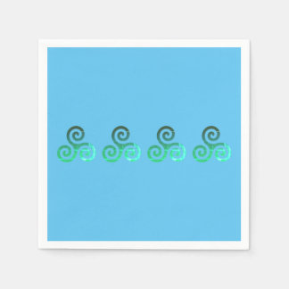 Emerald Triskele Ancient Celtic Symbol Napkin