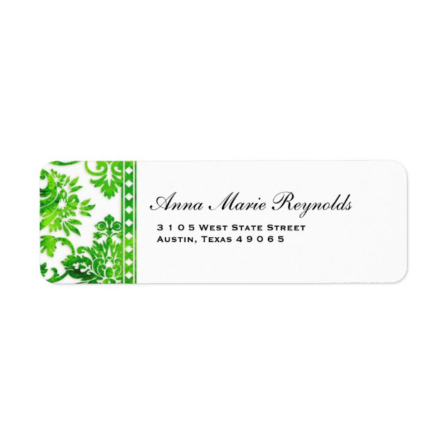 Emerald Vintage Damask Lace Fancy (Front)