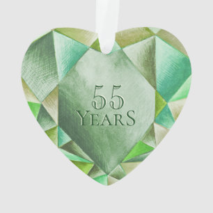 Emerald Watercolor Heart 55e anniversaire du Maria