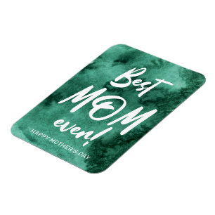 Emerald Watercolor Splash Best Mom Mother's Day Magnet