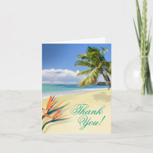 Emerald Waters Beach Thank You Card