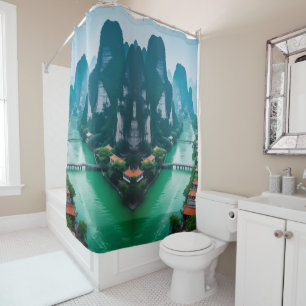 Emerald Waters & Mountain Views – Scenic Bathroom 