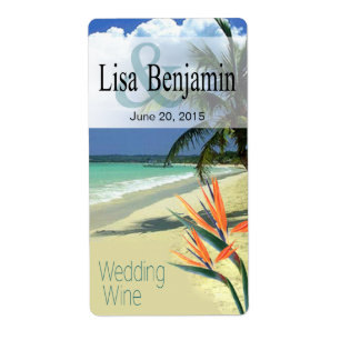 Emerald Waters Tropical Beach Wedding Wine