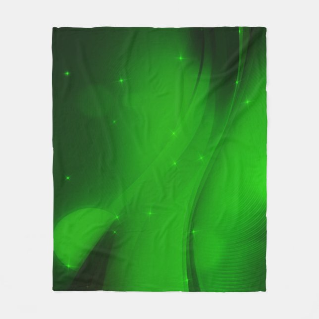 Emerald Wave Fleece Blanket (Front)